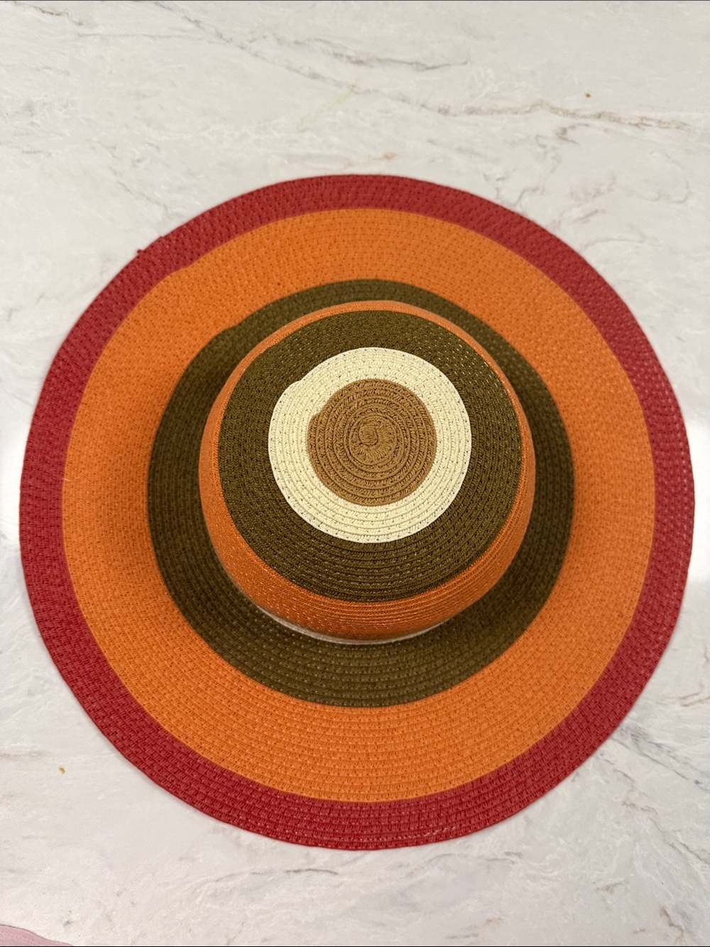 Talbots Wide Brim Sunset Stripe Hat